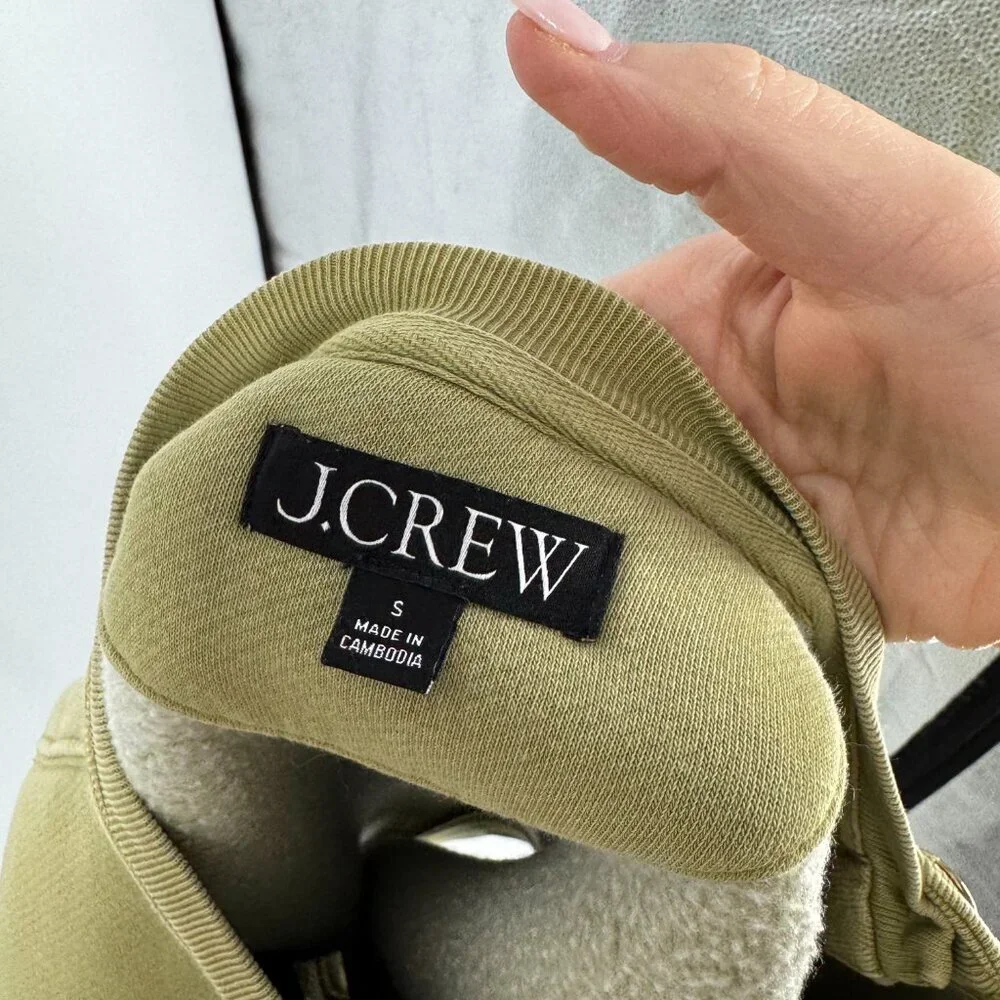 J.Crew Heritage Fleece Cropped Sweatshirt Size S